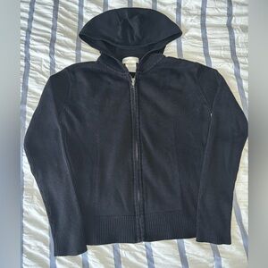 Worthington Black Zip-Up Sweater